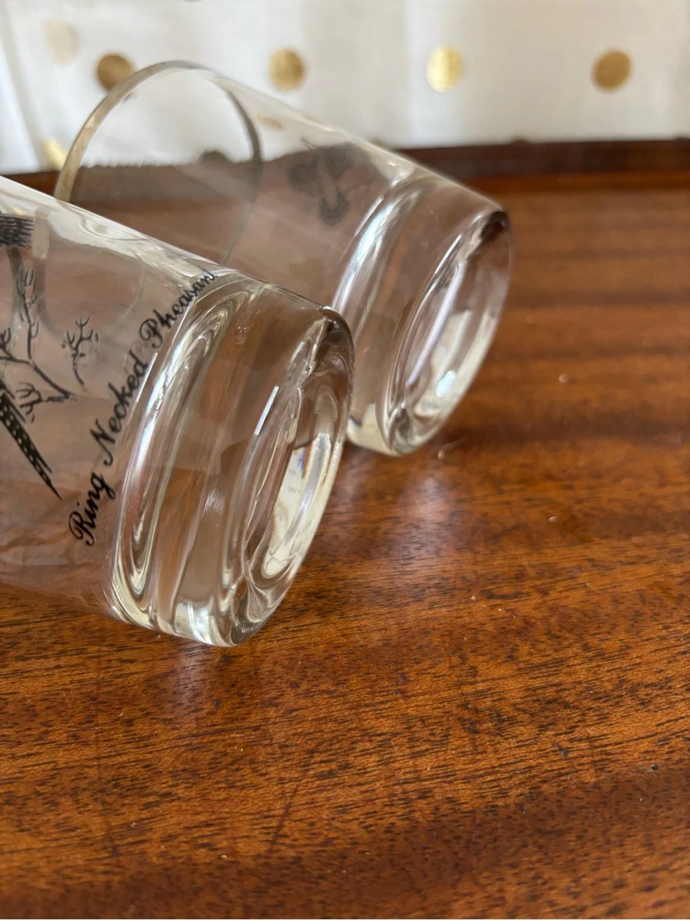 Vintage Federal Glass “Sportsman” Grouse and Pheasant Whiskey Barware Glasses